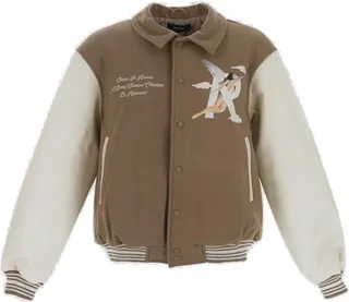 Represent Storms In Heaven-Printed Panelled Bomber Jacket