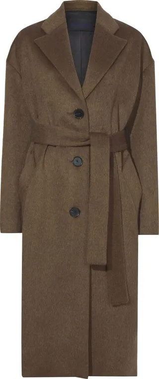Belted Single-Breasted Coat