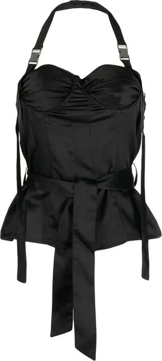 Bustier-Detail Halterneck Top