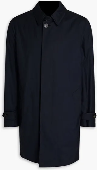 Wool and silk-blend coat