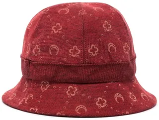 Moon Pattern Denim Bucket Hat