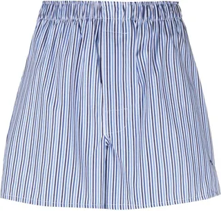 Logo-Embroidered Stripe-Pattern Shorts