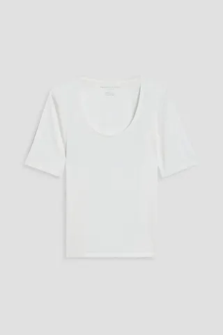 Slub linen-blend jersey T-shirt