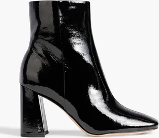 Codie faux patent-leather ankle boots