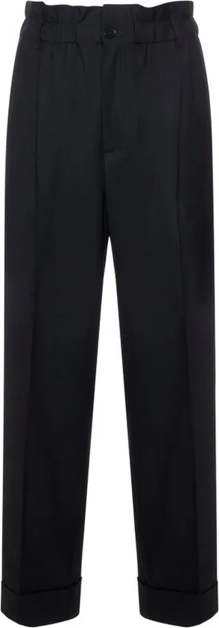 P.A.R.O.S.H. Paperbag Waist Straight Leg Trousers