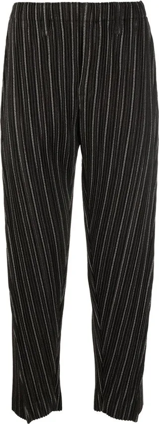 Pleated Cropped Trousers