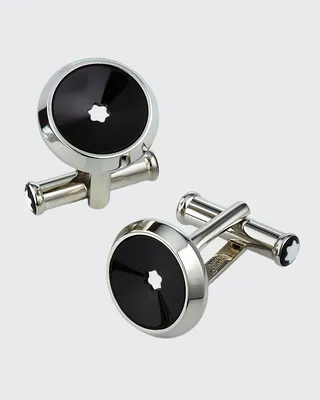 Men's Steel %26 Precious Resin Star Cufflinks