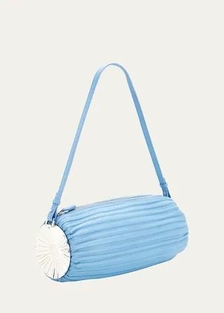 Pleated Leather Shoulder Bag