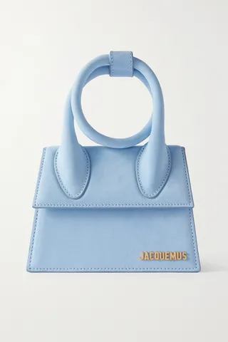 Jacquemus - Le Chiquito Noeud Suede Shoulder Bag - Blue