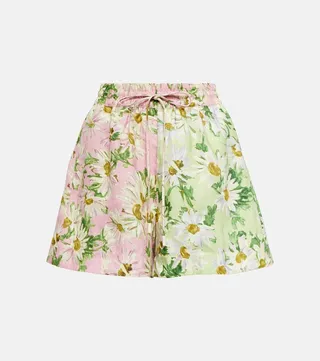 Astra floral drawstring shorts