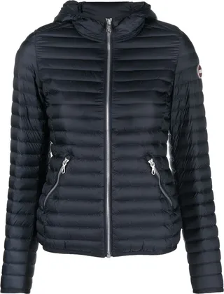 Logo-Patch Zip-Up Padded Jacket