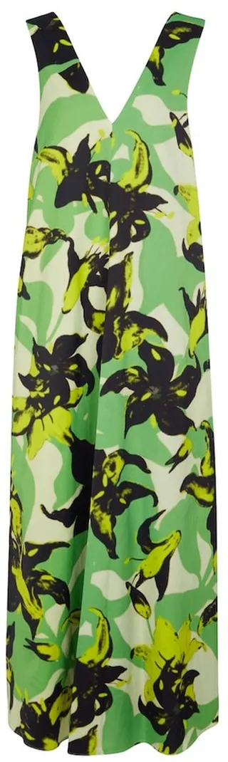 Floral satin maxi dress