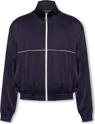 Saint Laurent Teddy Zipped Bomber Satin Jacket