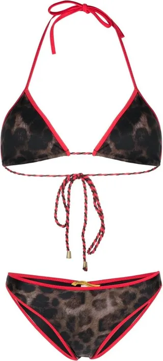Leopard-Print Bikini Set