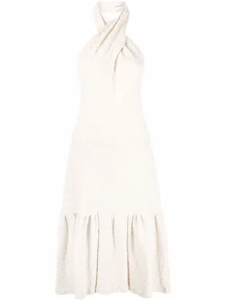 Textured Midi Halterneck Dress