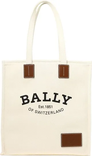Bally Crystalia Logo Printed Tote Bag