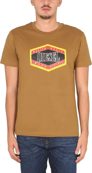 Diesel Logo Printed Crewneck T-Shirt