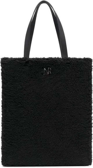 Faux-Shearling Tote Bag