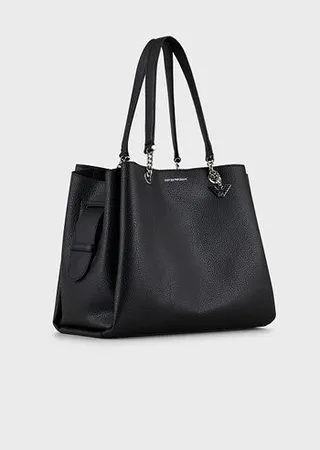 Palmellato leather-effect shopper bag with eagle charm
