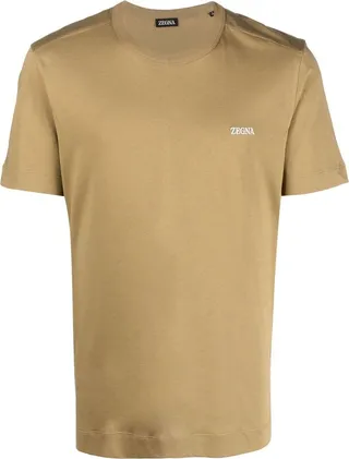 logo-embroidered T-shirt