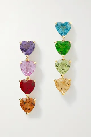 Yvonne Léon - 9-karat Gold Multi-stone Earrings - One size
