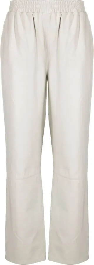 Straight-Leg Leather Trousers