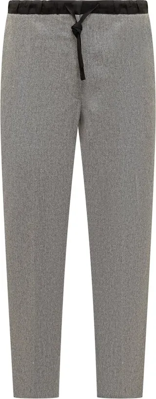 Jil Sander High-Waist Drawstring Cropped Trousers