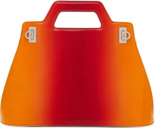 Gradient-Effect Top-Handle Tote Bag