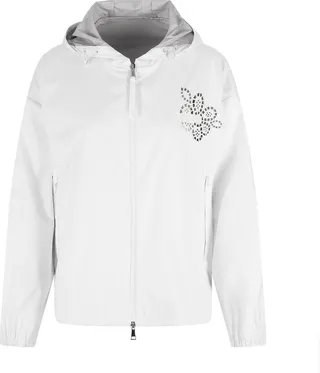 Moncler Floral Cut-Out Hooded Track Jacket