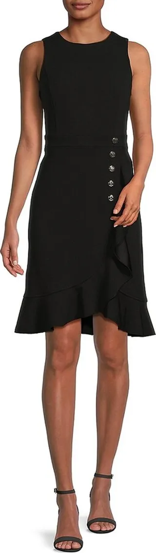 Sleeveless Tulip Hem Sheath Dress
