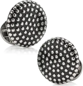 Textured Circle Cuff Links