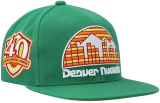 Men's Mitchell & Ness Green Denver Nuggets 40th Anniversary Like Mike Snapback Hat