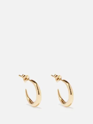 Graduated 14kt Gold-vermeil Hoop Earrings