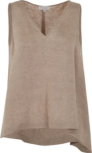 Baobab Linen Sleeveless Asymmetrical Tunic
