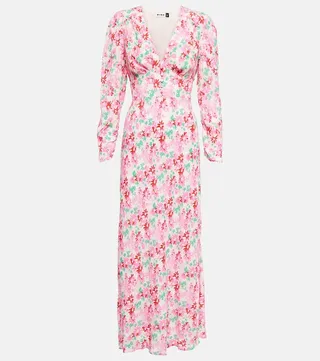 Selma floral crepe midi dress
