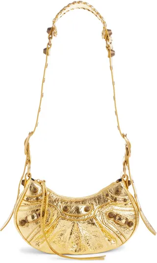 Extra Small Le Cagole Metallic Calfskin Shoulder Bag