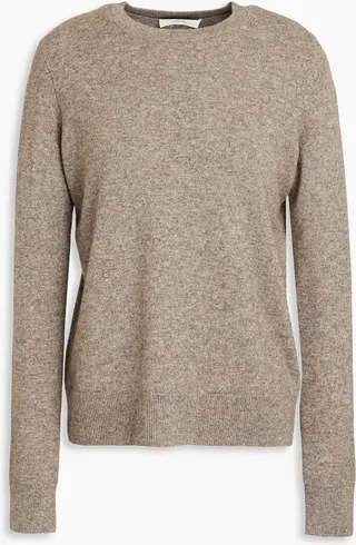 Mélange wool and cashmere-blend sweater