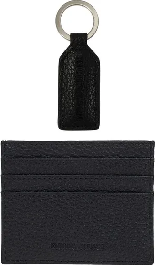 Emporio Armani Logo Embossed Cardholder And Keyring