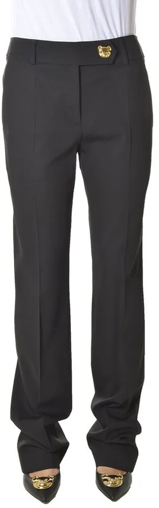 Moschino Teddy Button Straight-Leg Pants