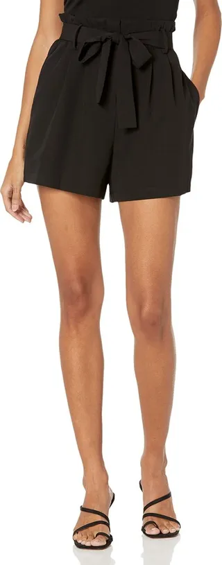 BCBGMAXAZRIA womens Relaxed Tie Belt Paper Bag Shorts