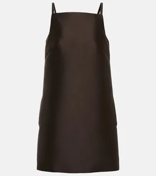 Silk-blend minidress