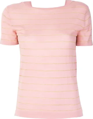 cashmere Carly lurex knitted top