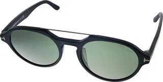 Tom Ford TF 696 02N Unisex Round Sunglasses Matte Black 55mm