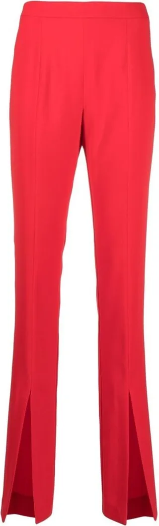 Front Slit High-Waisted Trousers