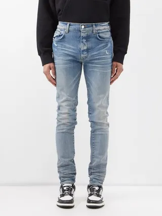 Stack Distressed Skinny-leg Jeans