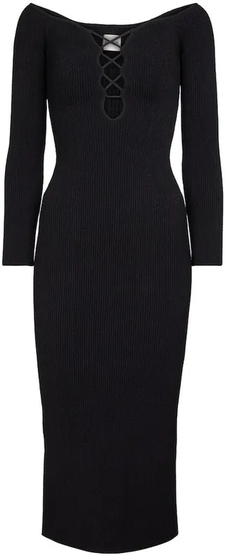 Micah off-shoulder midi dress