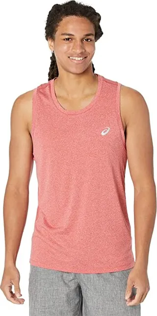 ASICS Ready-Set Lyte Singlet (Classic Red Heather) Men's Clothing