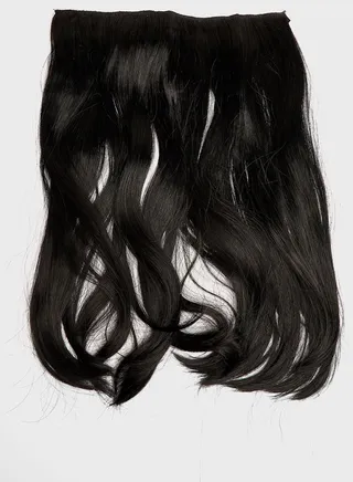 Thick 14" 1 Piece Blow Dry Wavy Clip In Hair Extensions -1B Natural Black