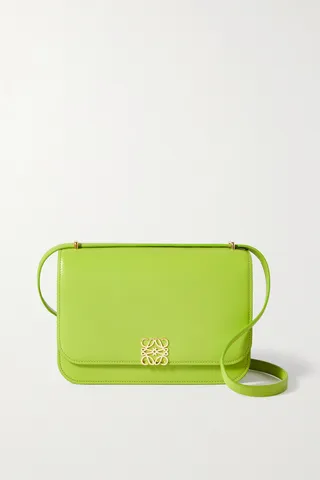 Loewe - Goya Leather Shoulder Bag - Green