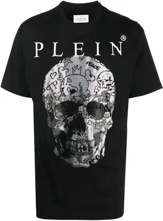Skull print short-sleeve T-shirt